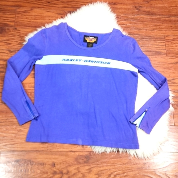 Harley-Davidson Tops - Vintage Harley-Davidson Scoopneck Longsleeve Shirt